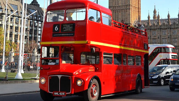 Vintage London Bus Tour and Thames Cruise for Two