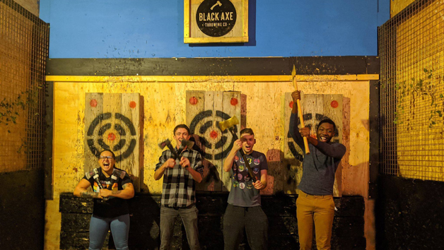 Axe Throwing for Four People at Black Axe Throwing Co