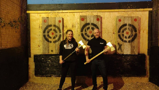 Axe Throwing for Two People at Black Axe Throwing Co