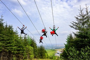 The World's Fastest Seated Zip Line at Zip World Tower for One picture