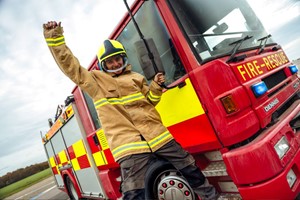 12 Lap Dennis Fire Engine Drive for One with Drift Limits picture