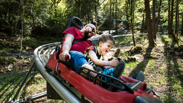 Fforest Coaster and Treetop Nets for One Adult and One Child at Zip World Fforest Image 2