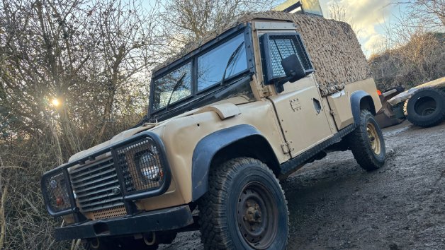 Tank, Army Truck and Armoured Landrover Driving with SWB Motorsport for One picture