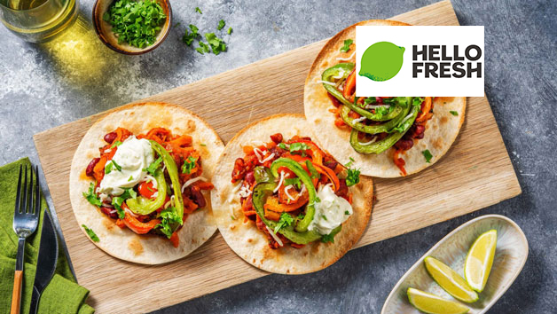 HelloFresh Vegetarian Four Week Meal Kit for Two People with Three Meals Image 1