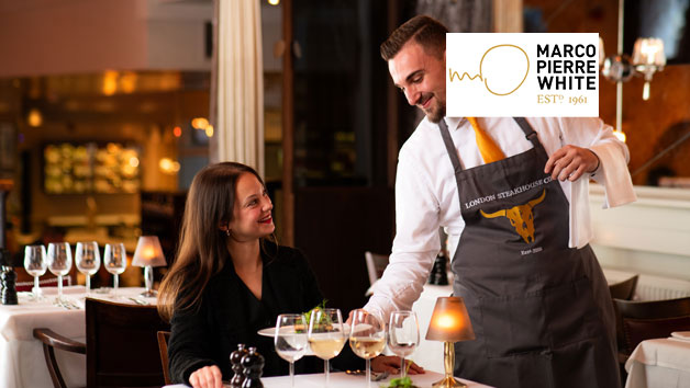 Three Course Meal with Champagne Celebration for Two at Marco Pierre White London Steakhouse Co Image 1