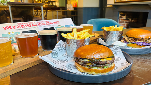 Burger and Beer Tasting Board with a Burger Meal at Brewhouse and Kitchen for Two Image 4