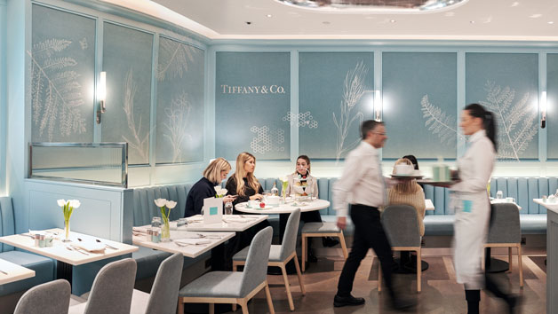 Champagne Afternoon Tea at The Tiffany Blue Box Cafe at Harrods for Two Image 3