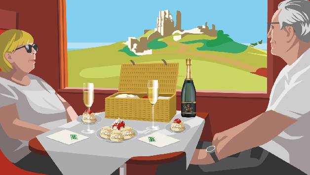 Prosecco Cream Tea and Steam Train Experience at Swanage Railway for Two picture