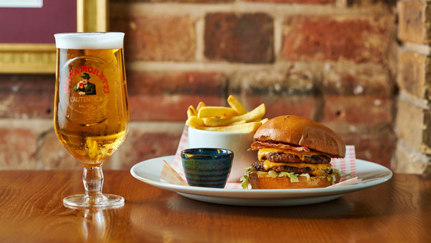 Beer and Burger at The People’s Pub for Two Image 1