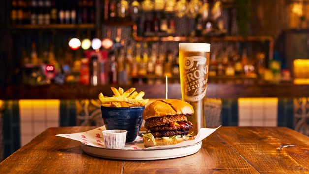 Sports Lover Beer and Burger at Social Pub and Kitchen for Two Image 1