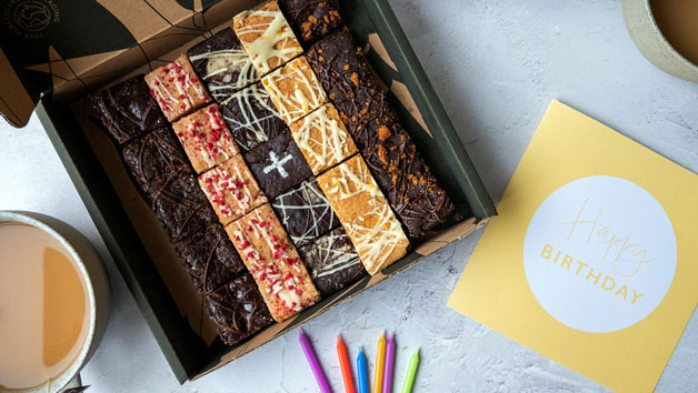 Birthday Brownie Gift Box Delivery with Positive Bakes Image 1