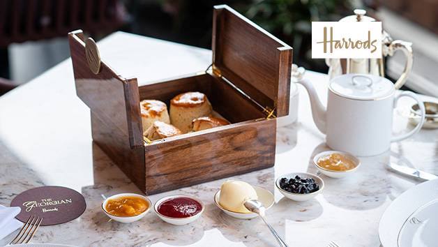 Cream Tea for Two with a Glass of Champagne for Two at The Georgian, Harrods picture