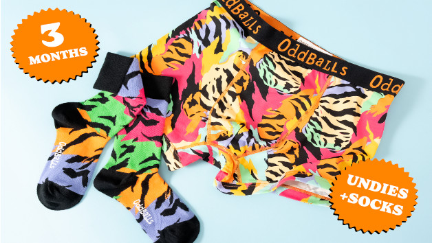 Three Month Men's Cotton Boxers Subscription with OddBalls Apparel picture