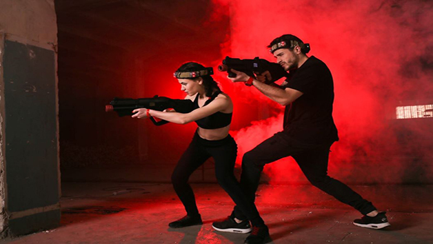 Click to view details and reviews for One Hour Zombie Survival Laser Tag Experience For Three.