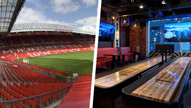 Manchester United Old Trafford Stadium Tour with Shuffleboard, Pizza and Drinks at BOX for Two Image 1