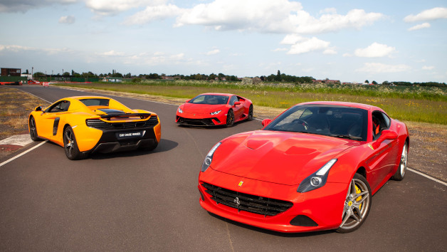 Triple All Star Driving Experience with High Speed Passenger Ride with Car Chase Heroes for One picture