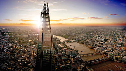 The View from The Shard and Lunch for Two at Gordon Ramsay's Savoy Grill