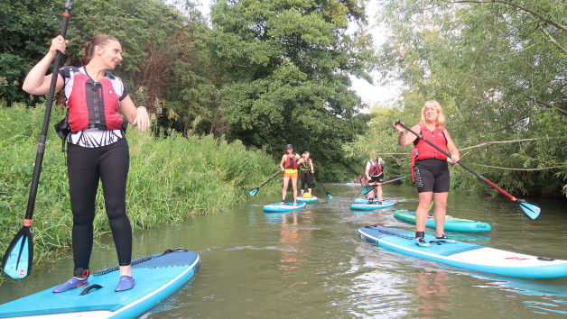 Standup Paddleboarding for Two on the River Leam picture