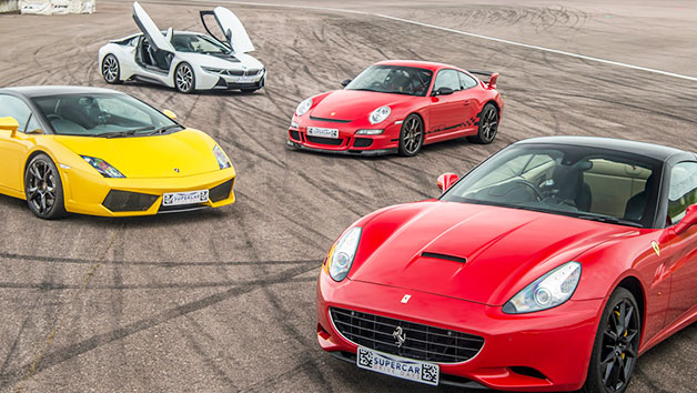 Four Supercars Driving Thrill for One Image 1