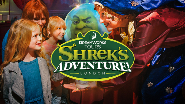 Entry to DreamWorks Tours: Shrek's Adventure! London for Two Adults and Two Children picture