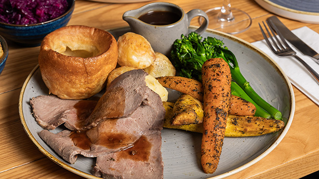 Sunday Roast with a Glass of Wine at a British Pub or Bar for Two Image 5