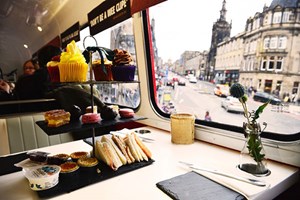 Sparkling Afternoon Tea Glasgow Bus Tour with Red Bus Bistro for Two Image 3