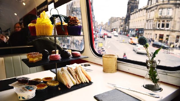Traditional Afternoon Tea Bus Tour in Glasgow or Edinburgh for Two