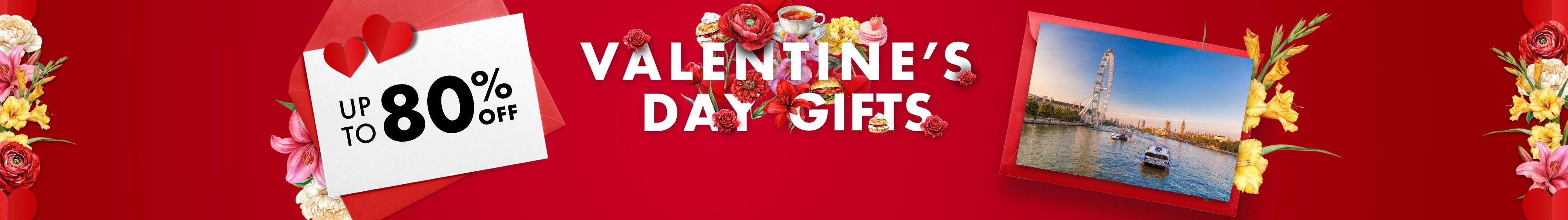 Up to 80% off Valentine's Day Gifts