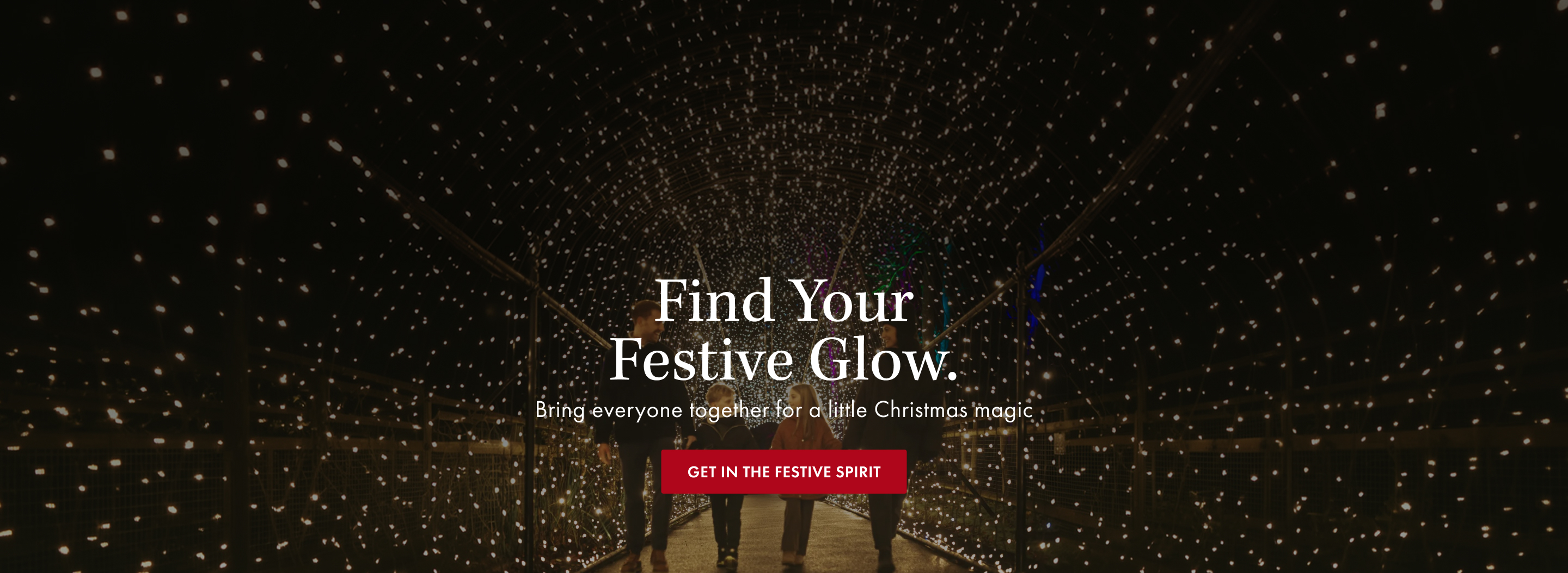 Find Your Festive Glow. Bring everyone together for a little Christmas magic. GET IN THE FESTIVE SPIRIT